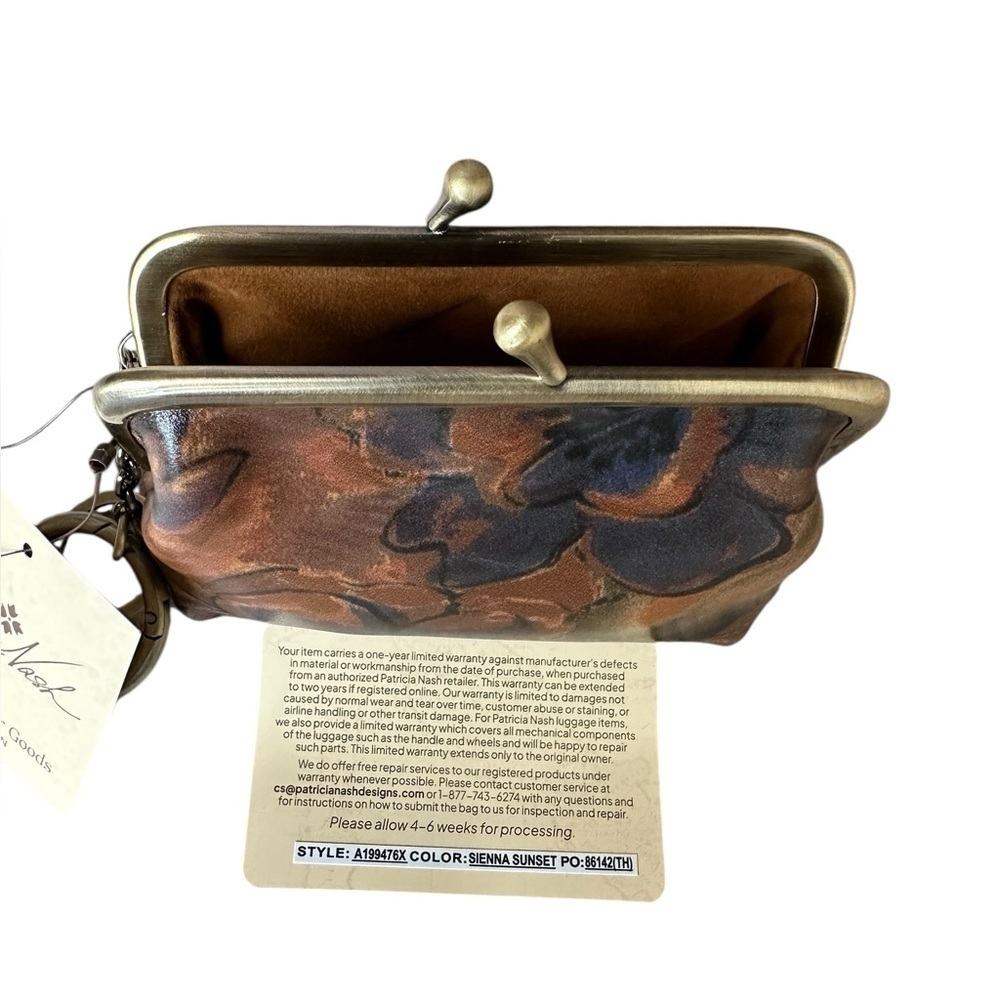 Patricia Nash Leather Borse Frame Coin Purse - Picture 3 of 8